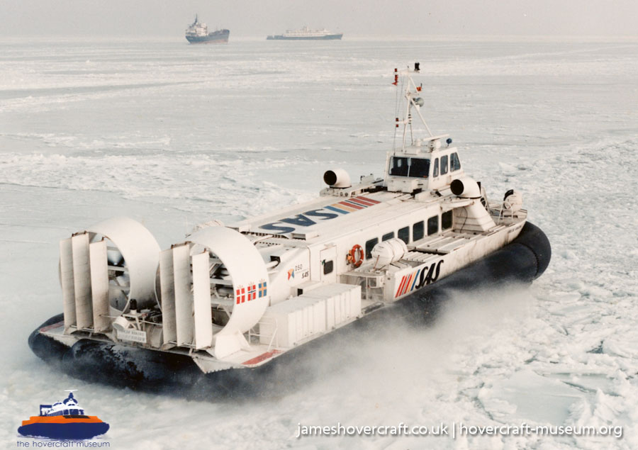 AP1-88 hovercraft with the Scandinavian company SAS -  (credit: The <a href='http://www.hovercraft-museum.org/' target='_blank'>Hovercraft Museum Trust</a>).